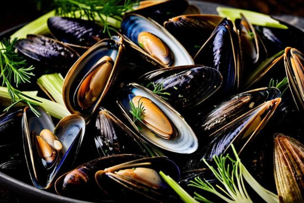 mussels and fennel