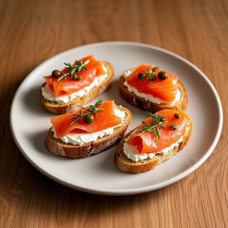Holiday Smoked Salmon Crostini