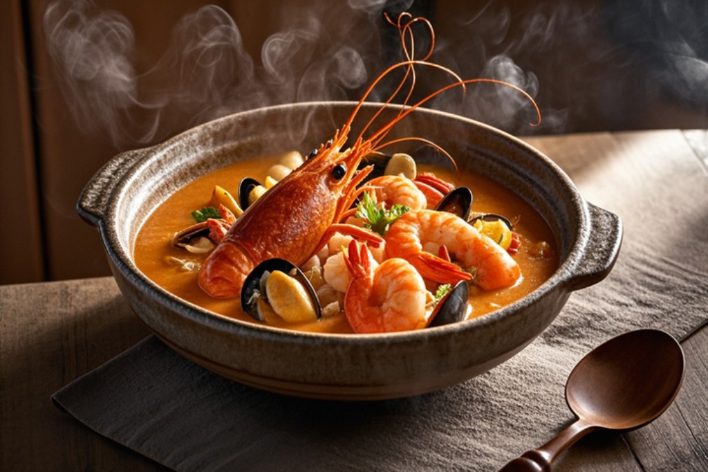 Rich Seafood Bisque Bowl